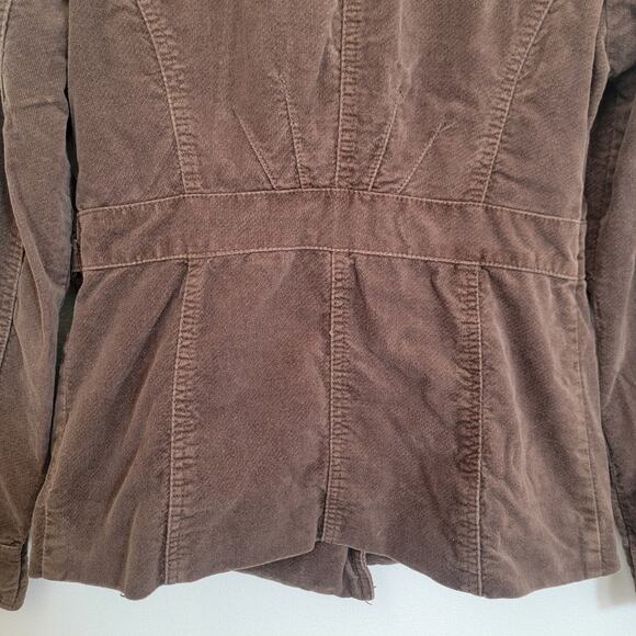Mossimo Utility Brown Jacket Small Brush Corduroy Y2K Double Breasted Chore Coat - Picture 10 of 15